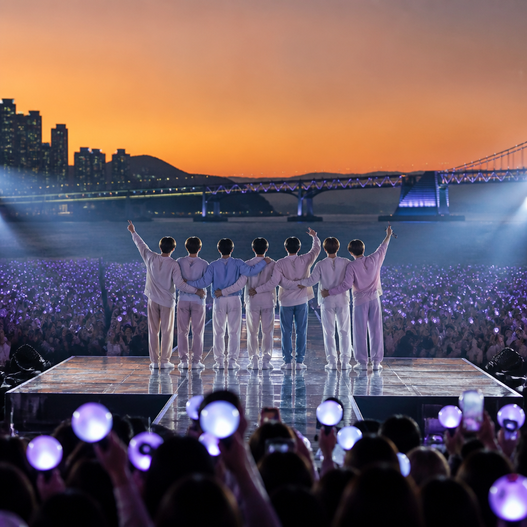 BTS 부산 콘서트서 11만 아미와 데뷔 13주년 기념